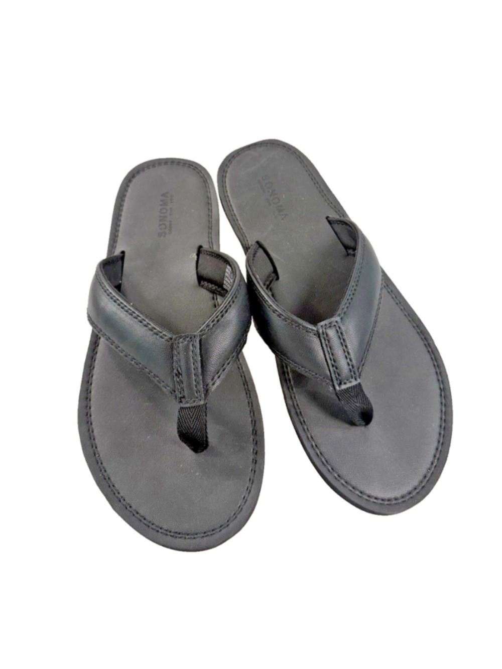 Sonoma Black Slip On Flip Flop Sandals Mens Size 10-11